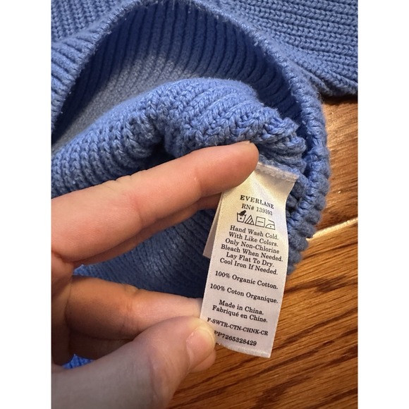 Everlane The Texture Cotton Crew Sweater Size XS 100% Organic Cotton - Picture 5 of 11